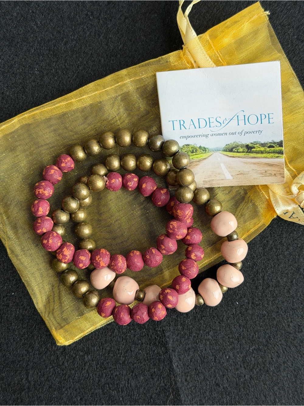 Trades of Hope Jubilee Bracelet Set Fair Trade Handmade Beaded Stretch Bracelet